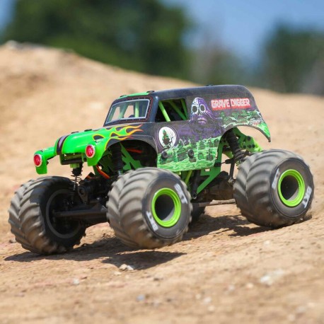 1/18 Mini LMT 4X4 Brushed Monster Truck RTR, Grave Digger